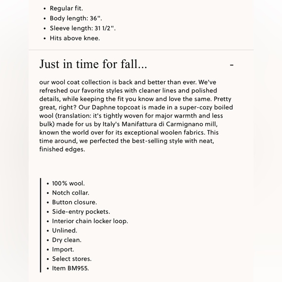 JCREW Daphne topcoat in Italian boiled wool size 14 - Picture 6 of 8